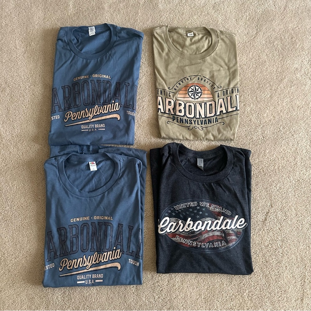 Carbondale Pennsylvania Souvenir Graphic T-Shirts NEW